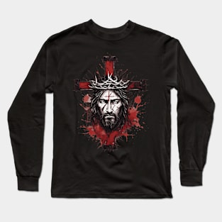 Jesus On The Cross Long Sleeve T-Shirt